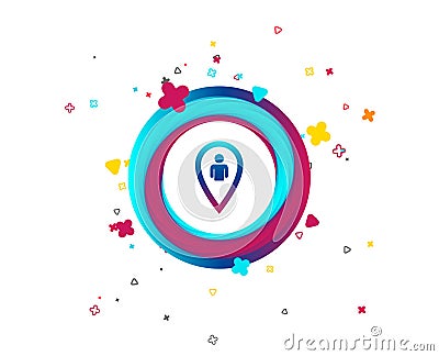 Map pointer user sign icon. Marker symbol. Vector Illustration