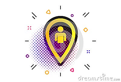 Map pointer user sign icon. Marker symbol. Vector Vector Illustration