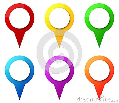 Map Pointers Stock Photo