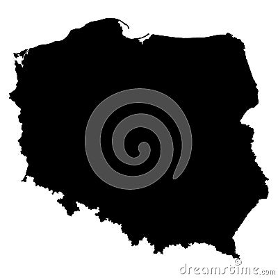 Map of Poland Vector Illustration