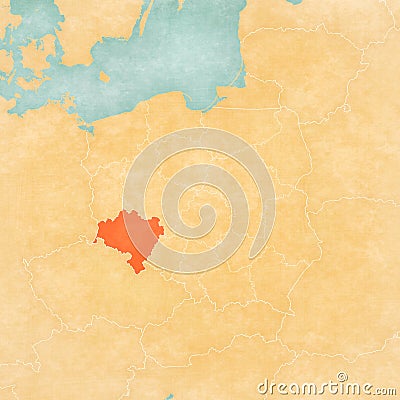 Map of Poland - Lower Silesia Stock Photo