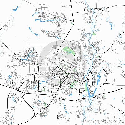 Map of Poltava. Stock Photo