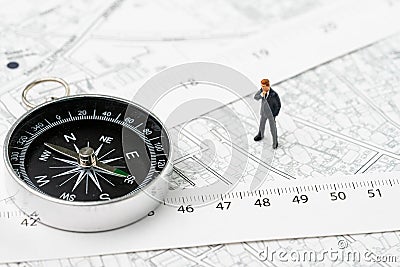 Map of property or real estate location, direction, navigation a Stock Photo