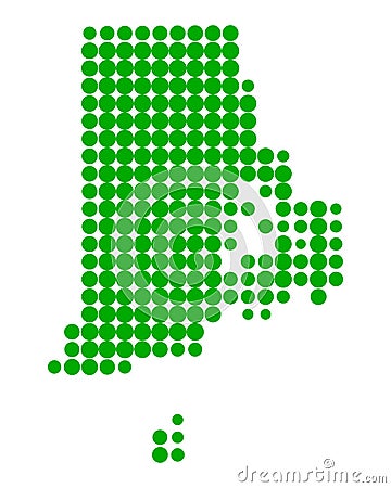 Map of Rhode Island Vector Illustration