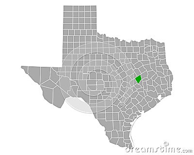 Map of Robertson in Texas Vector Illustration