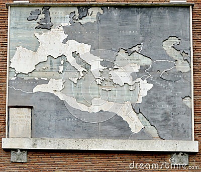 Map of the Roman Empire Stock Photo