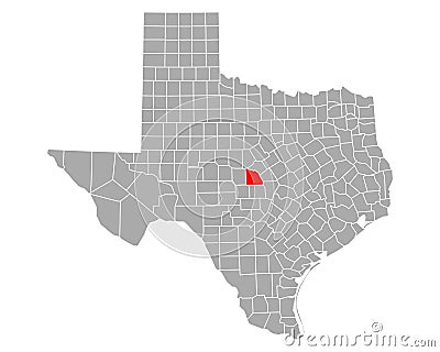 Map of San Saba in Texas Vector Illustration