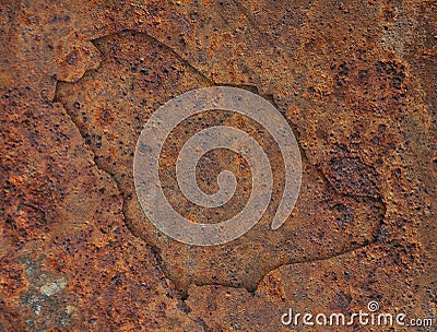 Map of Saudi Arabia on rusty metal Stock Photo