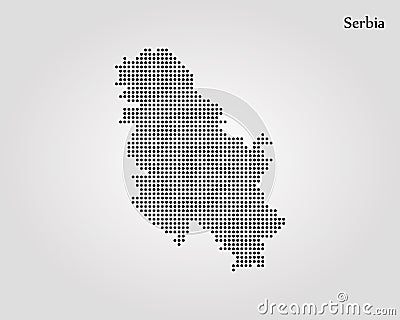 Map of Serbia. Vector illustration. World map Cartoon Illustration