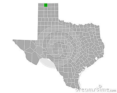 Map of Sherman in Texas Vector Illustration