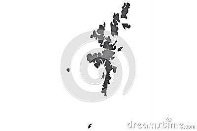 Map of Shetland Islands on dark slate Stock Photo