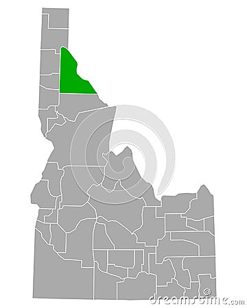 Map of Shoshone in Idaho Vector Illustration