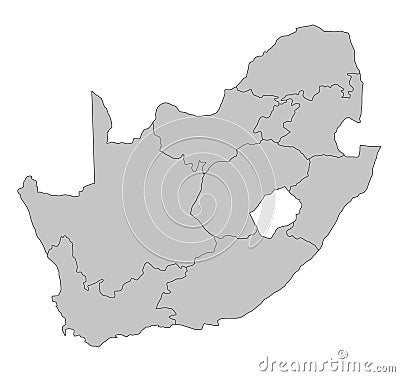 Map of South Africa Stock Photo