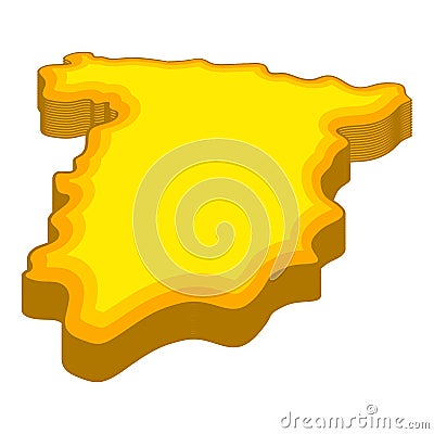 Map of Spain icon, cartoon style Vector Illustration