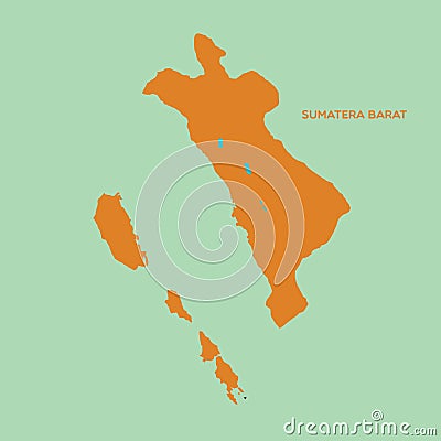 map of sumatera barat. Vector illustration decorative design Vector Illustration