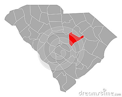 Map of Sumter in South Carolina Vector Illustration