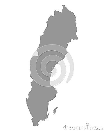 Map Sweden vector background. Isolated country texture Vector Illustration