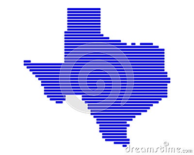 Map of Texas Vector Illustration