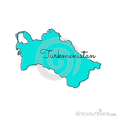 Map of Turkmenistan Vector Design Template. Vector Illustration