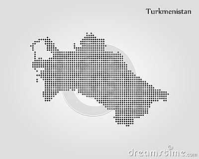 Map of Turkmenistan. Vector illustration. World map Cartoon Illustration
