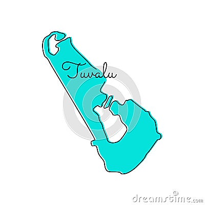 Map of Tuvalu Vector Design Template. Vector Illustration