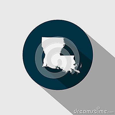 Map of the U.S. state Louisiana Vector Illustration