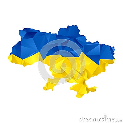 Map of Ukraine. Geometric background. Patriotism. Nationality. eps 10 Stock Photo