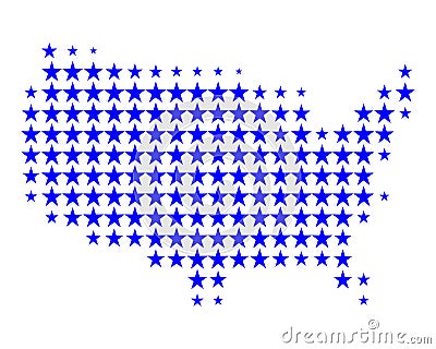 Map of USA Vector Illustration