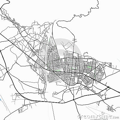 Maps of the city of Erzincan. Stock Photo