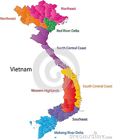 Map Of Vietnam Royalty Free Stock Photo - Image: 8886075