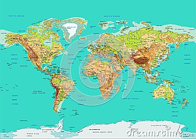 Map of the World. Vector illustration Vector Illustration