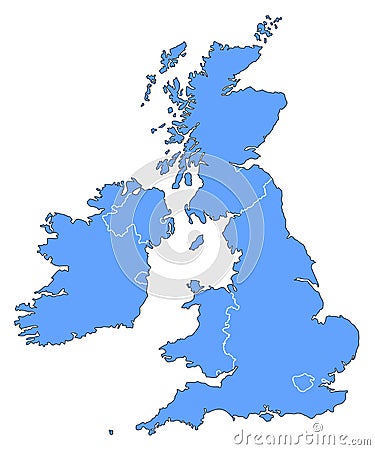 Mapa De Reino Unido Fotografia de Stock - Imagem: 4121112