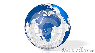 mapa do mundo azul do globo da terra 3D mapa do mundo azul do globo da terra 3D