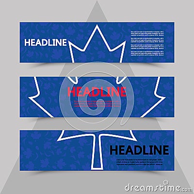 Maple leaf on background of World Cup Hockey Vector Illustration