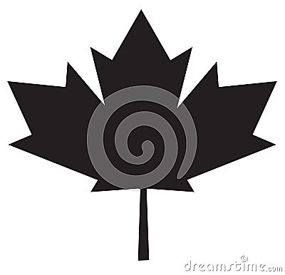 Maple leaf icon on white background. Stock Photo