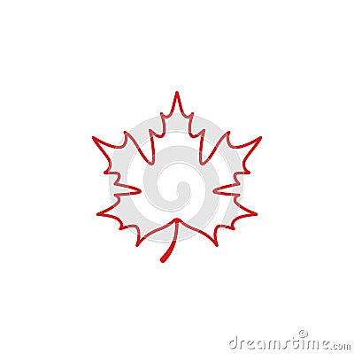 Maple leaf logo template vector icon illustration Vector Illustration