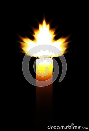 Maple leaf-shaped flame Stock Photo