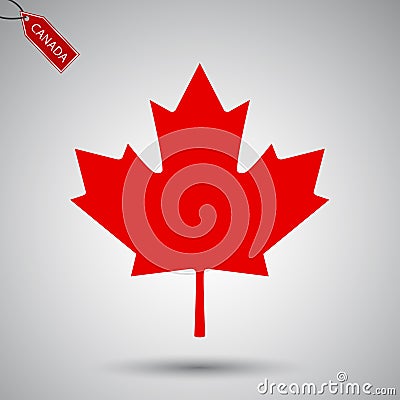 Maple leaf vector icon. Canada vector symbol maple leaf clip art Vector Illustration