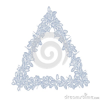 Maple seeds frame triangle blue-01 Cartoon Illustration