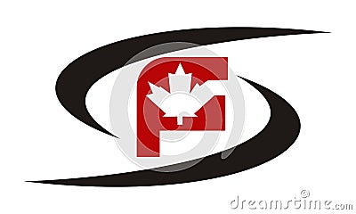 Maple Swoosh Initial S F Vector Illustration