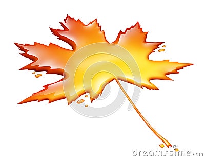 Maple Syrup Leaf Stock Photo