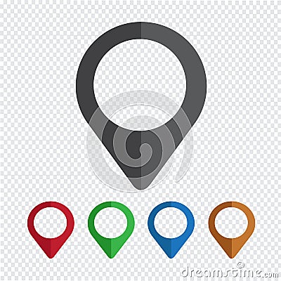 Mapping pins icon Vector Illustration