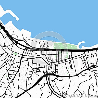Maps of the city of Rize. Stock Photo