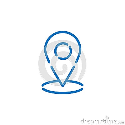 Maps location icon Logo illustration. Summer Icons Set Outline Holiday, Tour and travel outline icon set vector. Vector Illustration