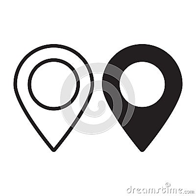 Maps pin. Location map icon. Location pin. Pin icon vector. Vector Illustration