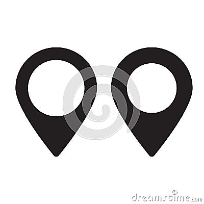 Maps pin. Location map icon. Vector Illustration