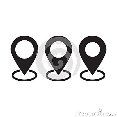 Maps pin. Location map icon. Vector Illustration