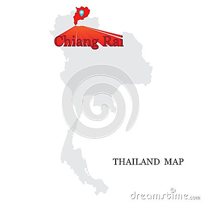 Maps of Thailand with blue maps pin on Chonburi Province Stock Photo