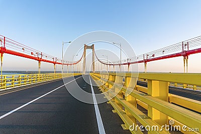 Maputo Katembe bridge in capital city of Mozambique Stock Photo