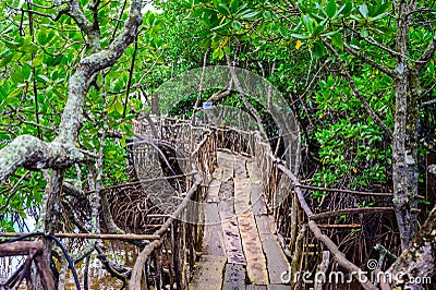 Maquinit Hot Spring at Busuanga island near Coron town, tropical swimming pools, Palawan, Philippines Stock Photo